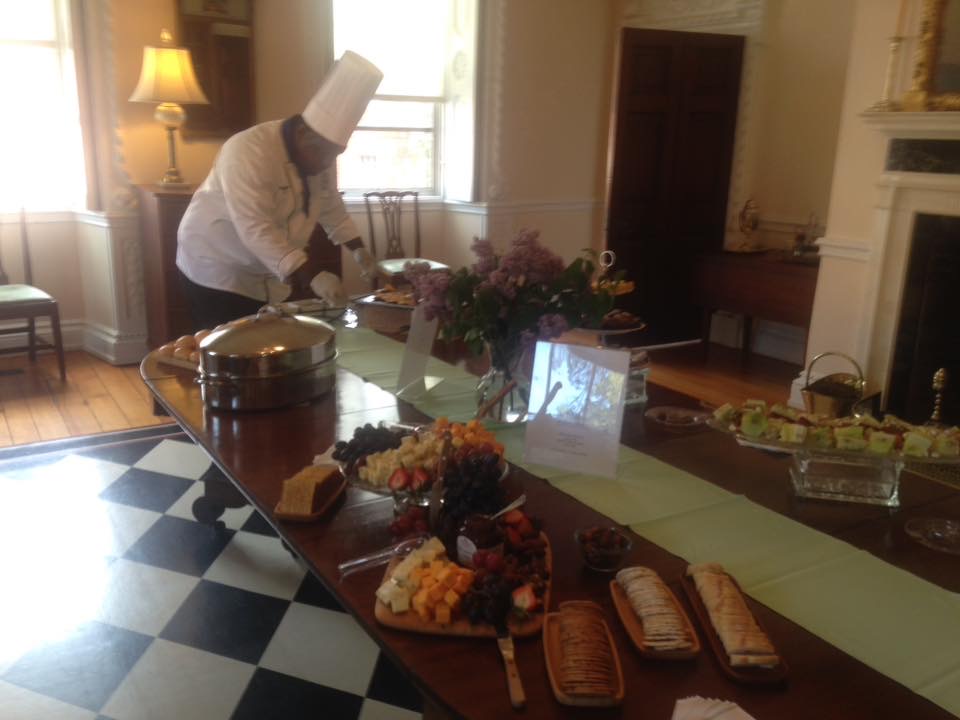 The Mercenary Chef preparing an elegant catering spread at a private venue